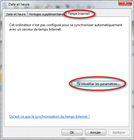 comment regler l'heure sur windows 7