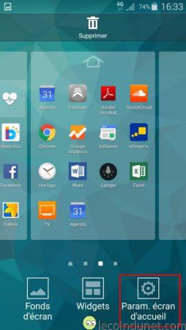 Android 5 - Param ecran d'accueil Android 5 - Param ecran d'accueil