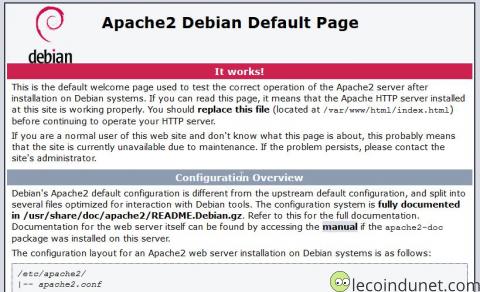Debian - Apache it works Debian - Apache it works
