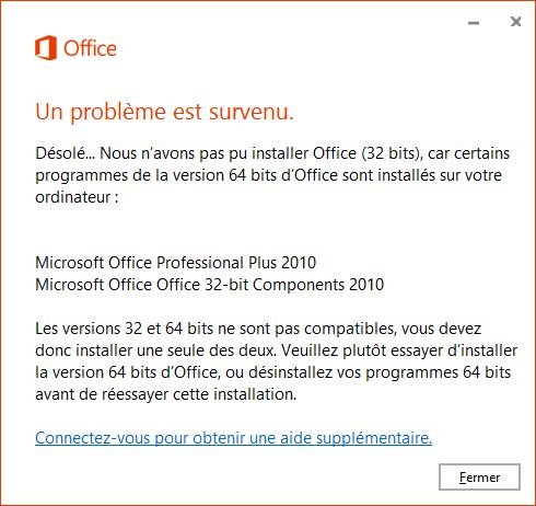 un problème est survenu lors de l'installation du matériel Windows XP