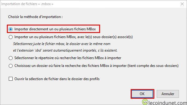 Thunderbird - Assistant import Mbox Thunderbird - Assistant import Mbox