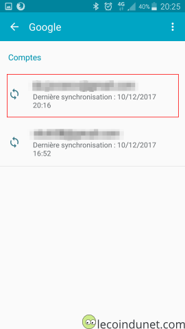 Android - Compte Google Android - Compte Google