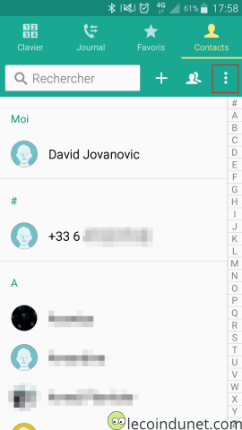Android - Liste des contacts Android - Liste des contacts