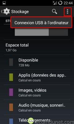 Android - Paramètres connexion USB Android - Paramètres connexion USB