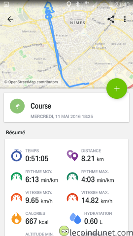 Application Endomondo sur Android Application Endomondo sur Android