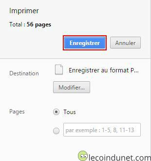 Google Chrome - Enregistrer en PDF Google Chrome - Enregistrer en PDF