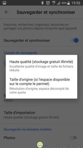 Google photos - Qualité des photos sauvegardés Google photos - Qualité des photos sauvegardés