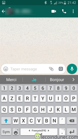 Application WhatApp sur Android Application WhatApp sur Android