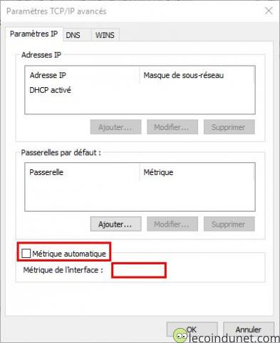 Windows 10 - Modifier la priorité des cartes réseaux avec une métrique Windows 10 - Modifier la priorité des cartes réseaux avec une métrique
