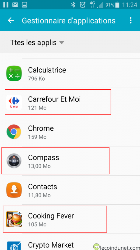 Andorid - désinstaller apps Andorid - désinstaller apps