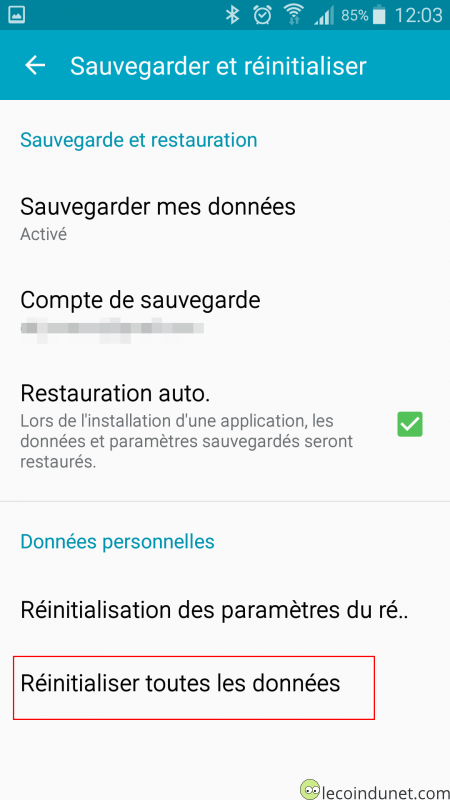 Android - reset Android - reset