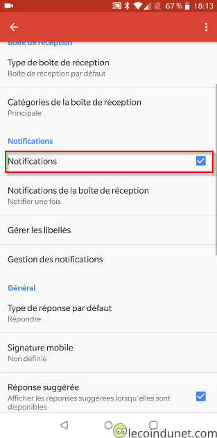 Gmail - Menu notifications (activation) Gmail - Menu notifications (activation)