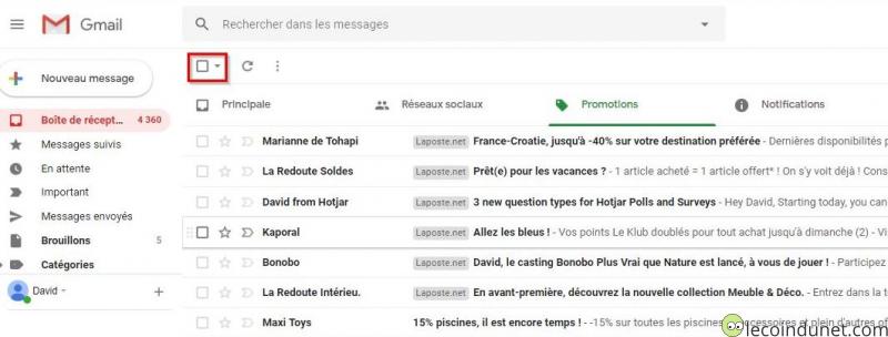 Gmail - Sélection mail Gmail - Sélection mail