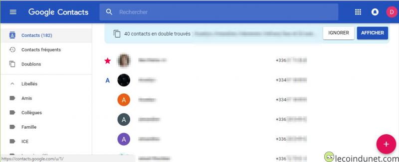 Google contacts Google contacts