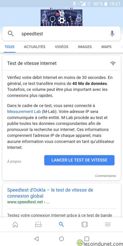 Recherche Google_Speedtest Recherche Google_Speedtest