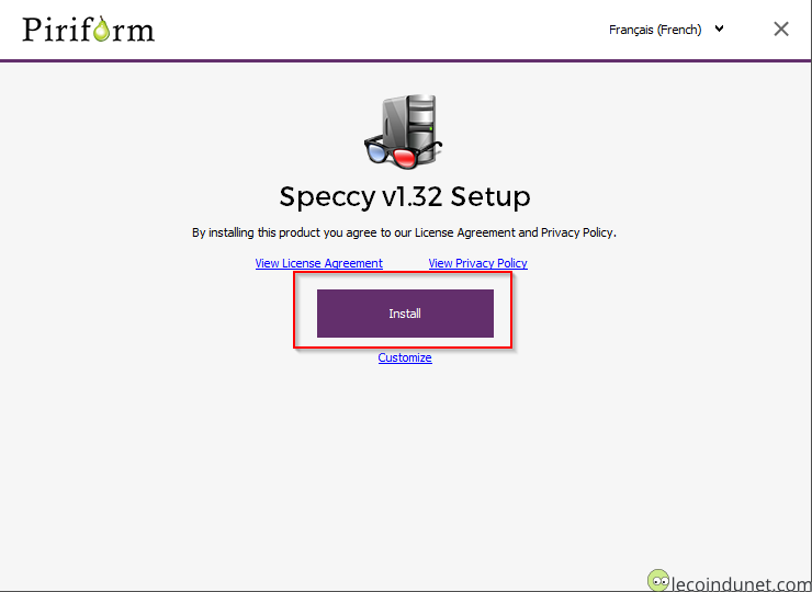 Speccy - Installation Speccy - Installation
