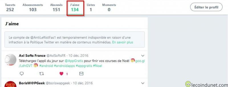 Twitter - J'aime Twitter - J'aime