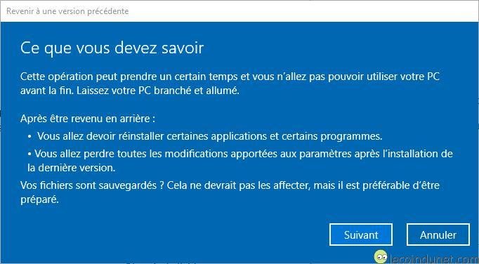 Windows 10 - A savoir avant de désinstaller mise à jour Windows 10 - A savoir avant de désinstaller mise à jour