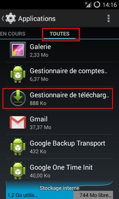 Android Gestionnaire de téléchargement