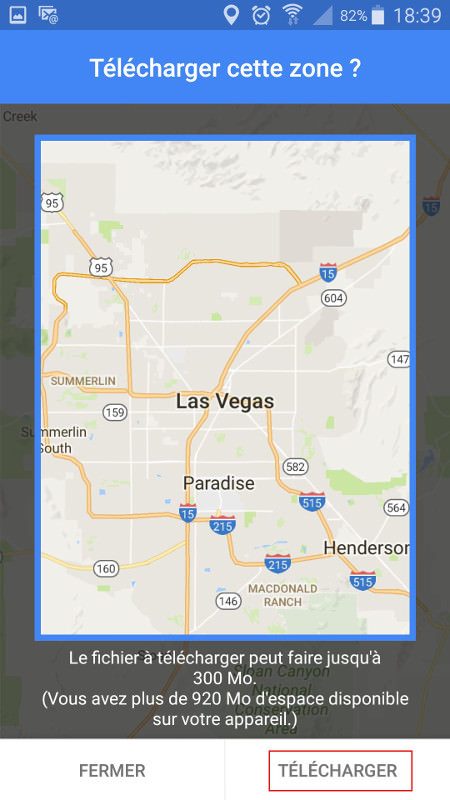 Télécharger une carte Google Maps pour consultation hors ligne