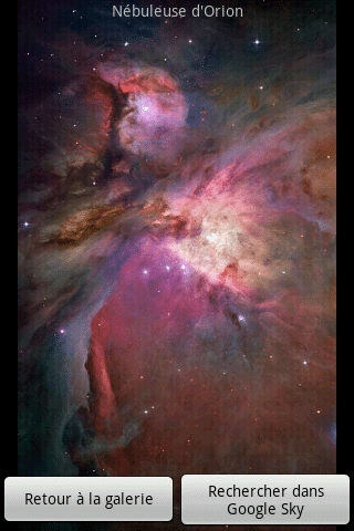 nebuleuse galerie google sky map Android