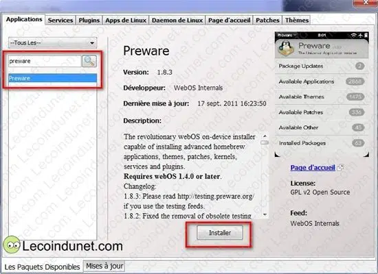 06 - installer preware