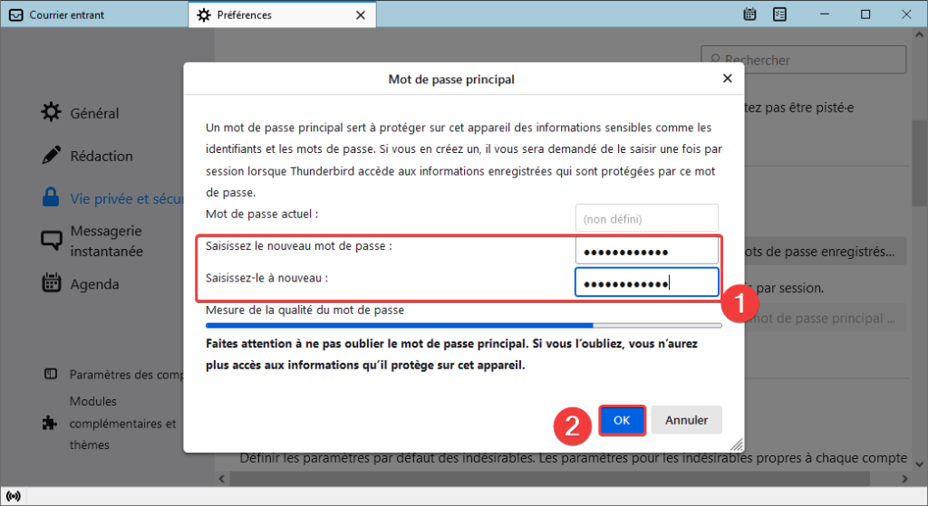 Thunderbird Demande Mot De Passe à Chaque Ouverture