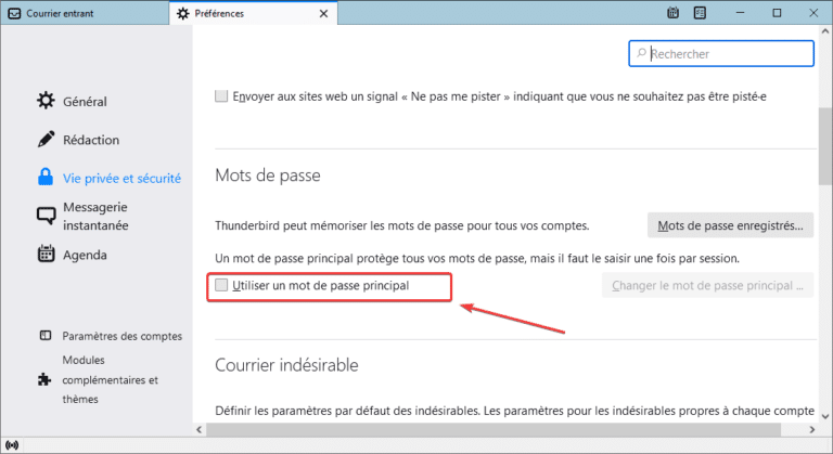 Thunderbird Demande Mot De Passe à Chaque Ouverture