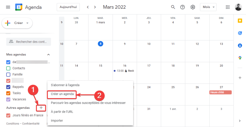 Importer un agenda ou calendrier dans Google Agenda - Lecoindunet
