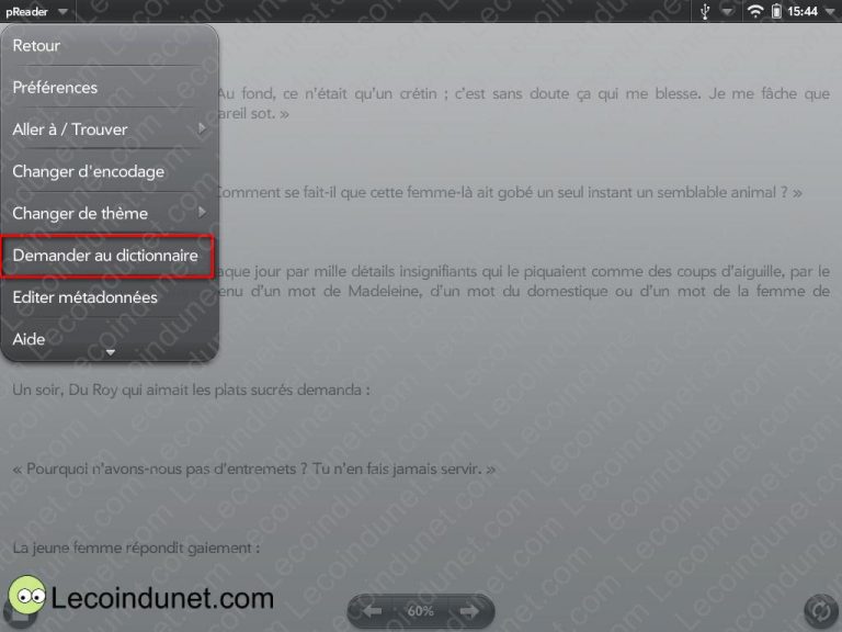 Ajouter des dictionnaires français dans pReader pour webOS