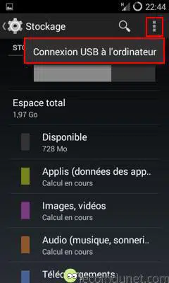 Android - Paramètres connexion USB