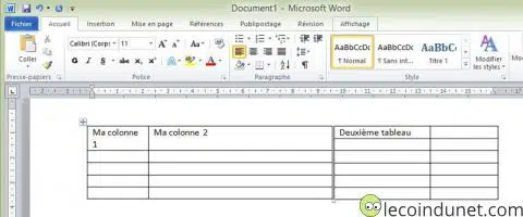 Microsoft Word - Tableau côte à côte