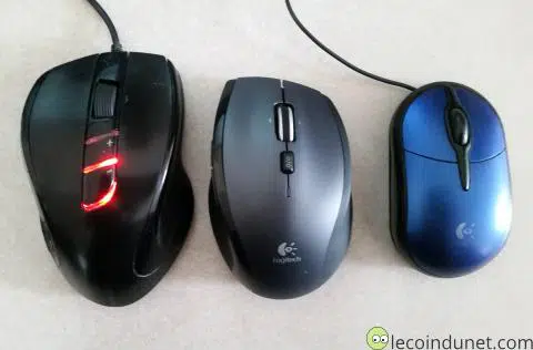 Logitech M705 - Comparaison taille