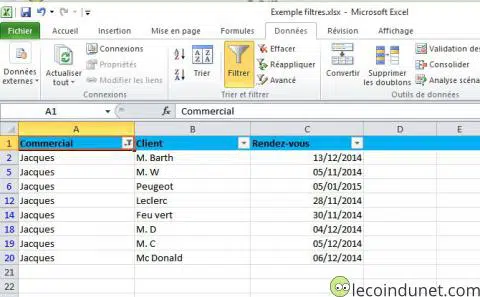 Excel 2010 - Données filtrées