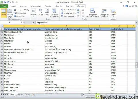 Excel 2010 - Liste données avec volets figés