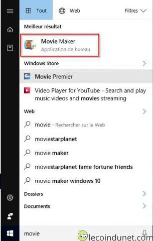 Windows Essential 2012 - Icône Movie Maker