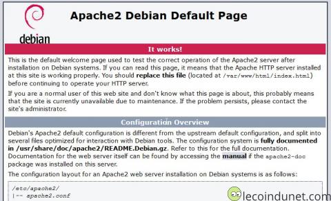 Debian - Apache it works