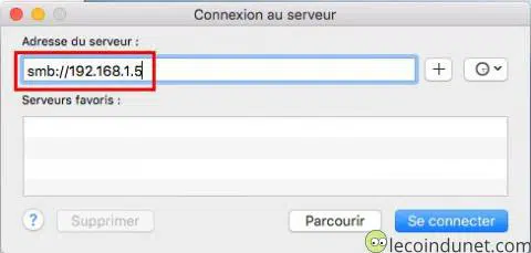 Mac - Adresse serveur fichier