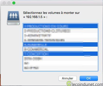 Mac - Liste des lecteurs réseaux