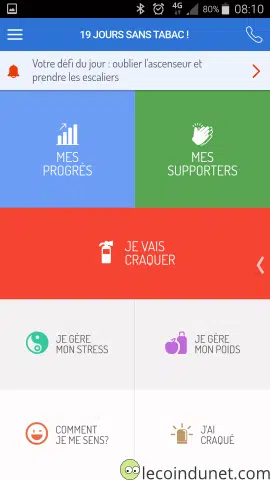 Application Tabac Info Service sur Android