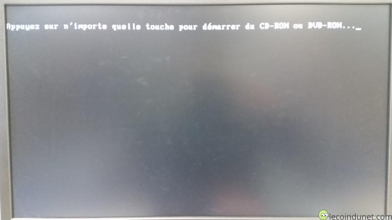 Windows 7 - Appuyer sur une touche pour démarrer à partir du CD ou DVD
