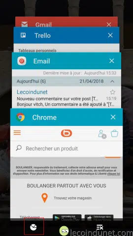 Gestionnaire des tâches Android - Processus actifs