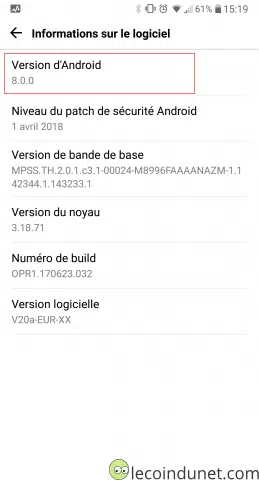 LG G6 - mise à jour Android 8 Oreo