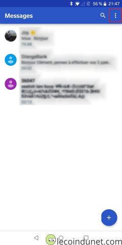 Android Messages - Accueil