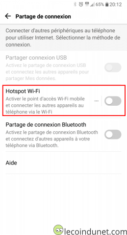 Android - Hotspot wifi