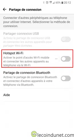 Android - Hotspot wifi