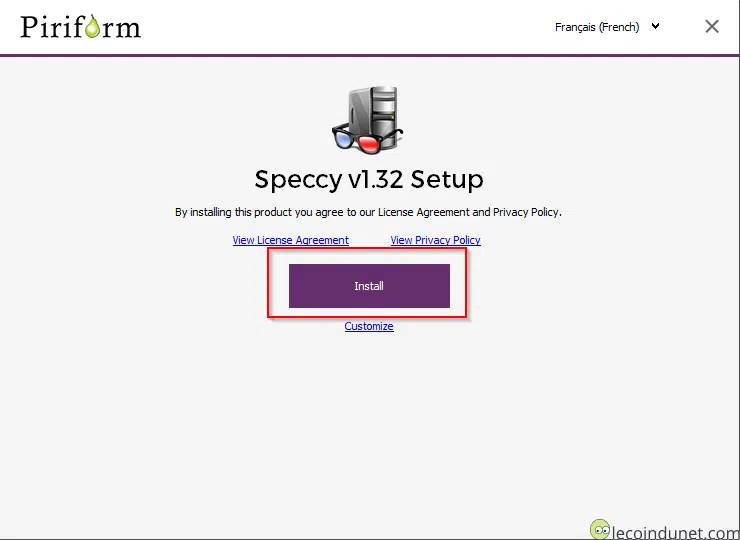 Speccy - Installation