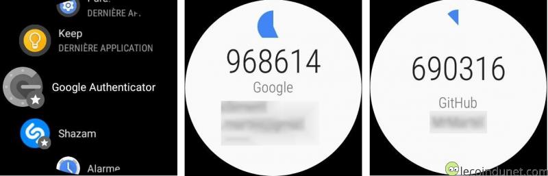 Google Authenticator - Android Wear