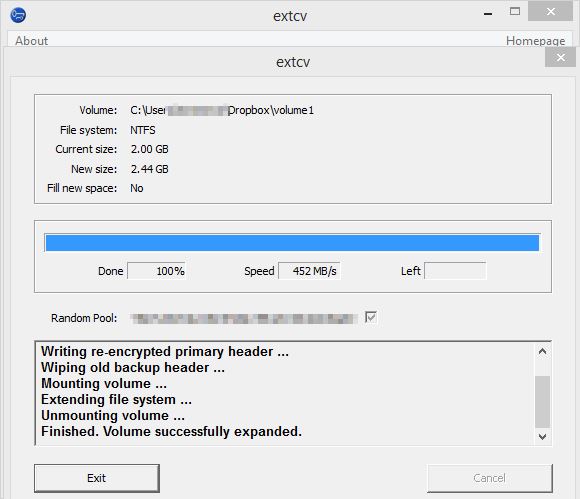 Redimensionner un volume TrueCrypt