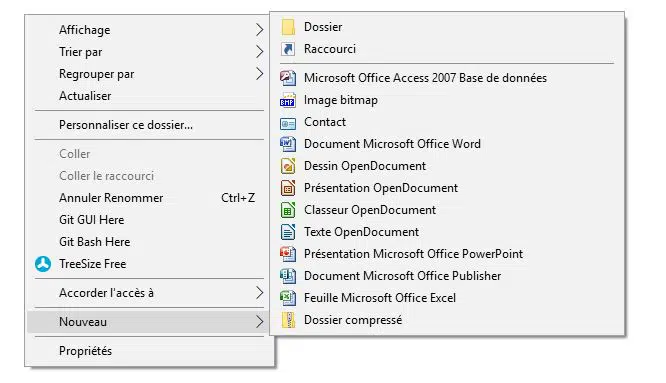 Rétablir l’élément « Nouveau document texte » du menu contextuel Windows